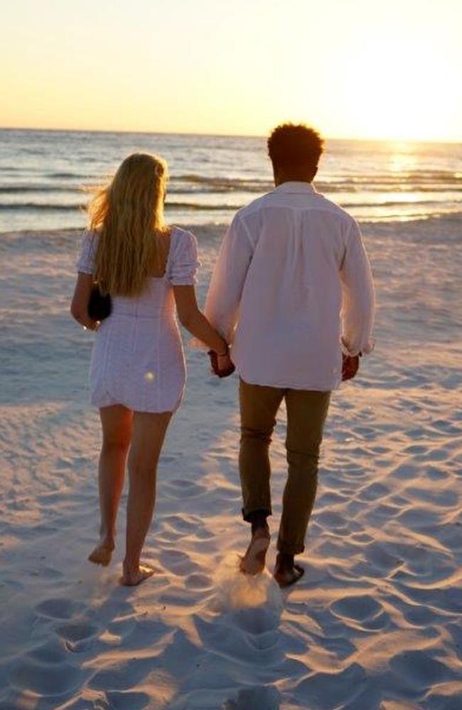 The two had their very sudden ceremony alone in Panama City, Florida. Picture: Kennedy News