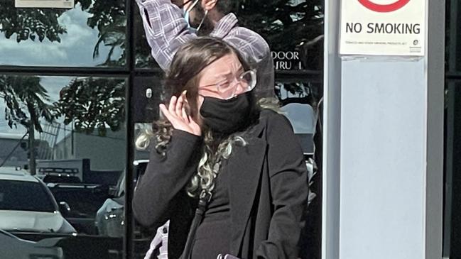 Chiara McKibbin leaves Southport Courthouse.