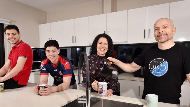 Colombian migrant family Monica Hernandez Mattos and Ricardo Vargas, with sons Nicolas and Juan. Picture: Nicki Connolly