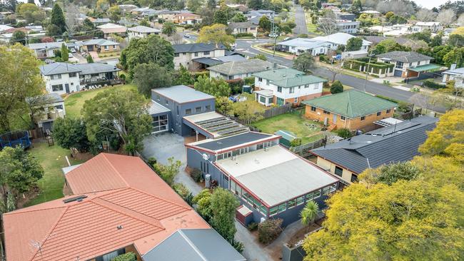 A quirky Toowoomba home on Olsen Street in Rangeville, featuring just one bedroom, two bathrooms as well as a pool and squash court, has hit the market through Elders Real Estate.