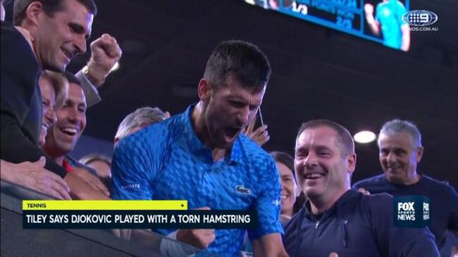 Novak Djokovic wins Open with 3cm hamstring gash