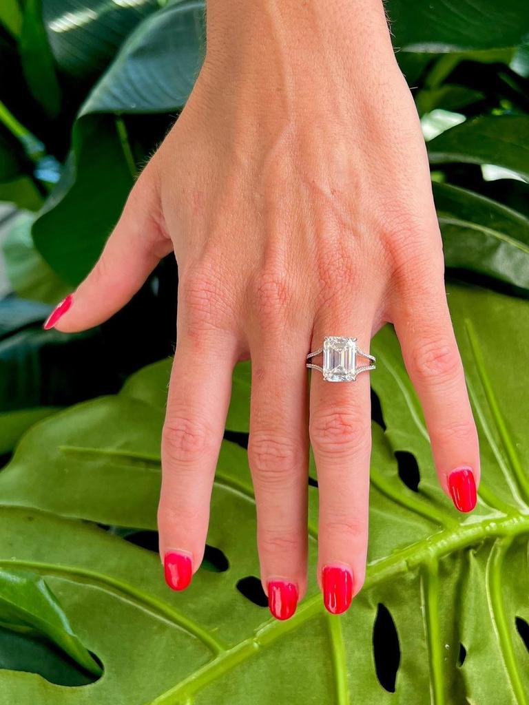 Kyle Sandilands’ former staffer-turned fiance Tegan Kynaston has flashed her gorgeous engagement ring. Picture: Instagram