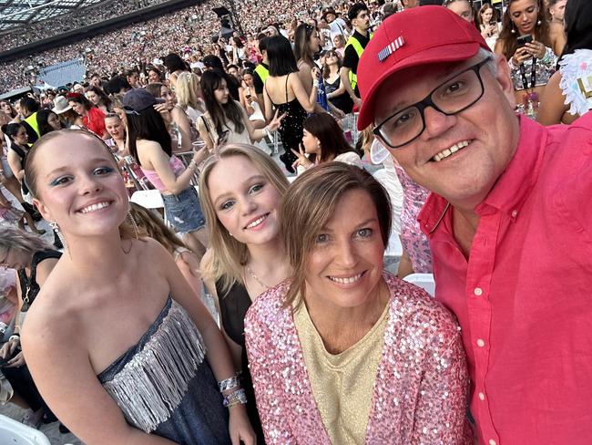 Scott Morrison attends Taylor Swift concert with his family. Picture: X