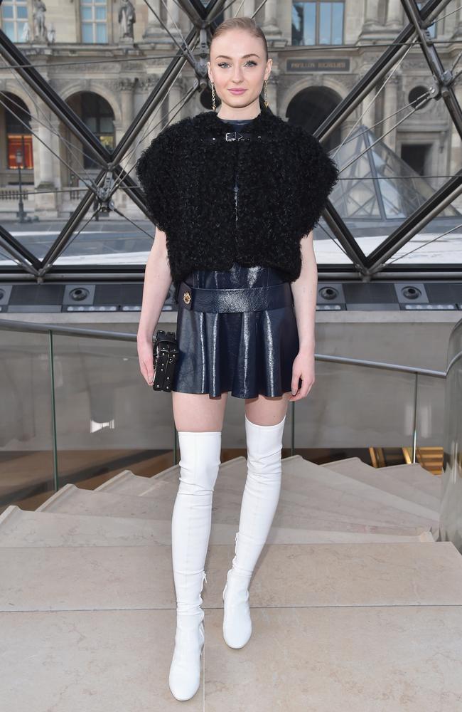 Sophie Turner attends the Louis Vuitton Womenswear Fall-Winter