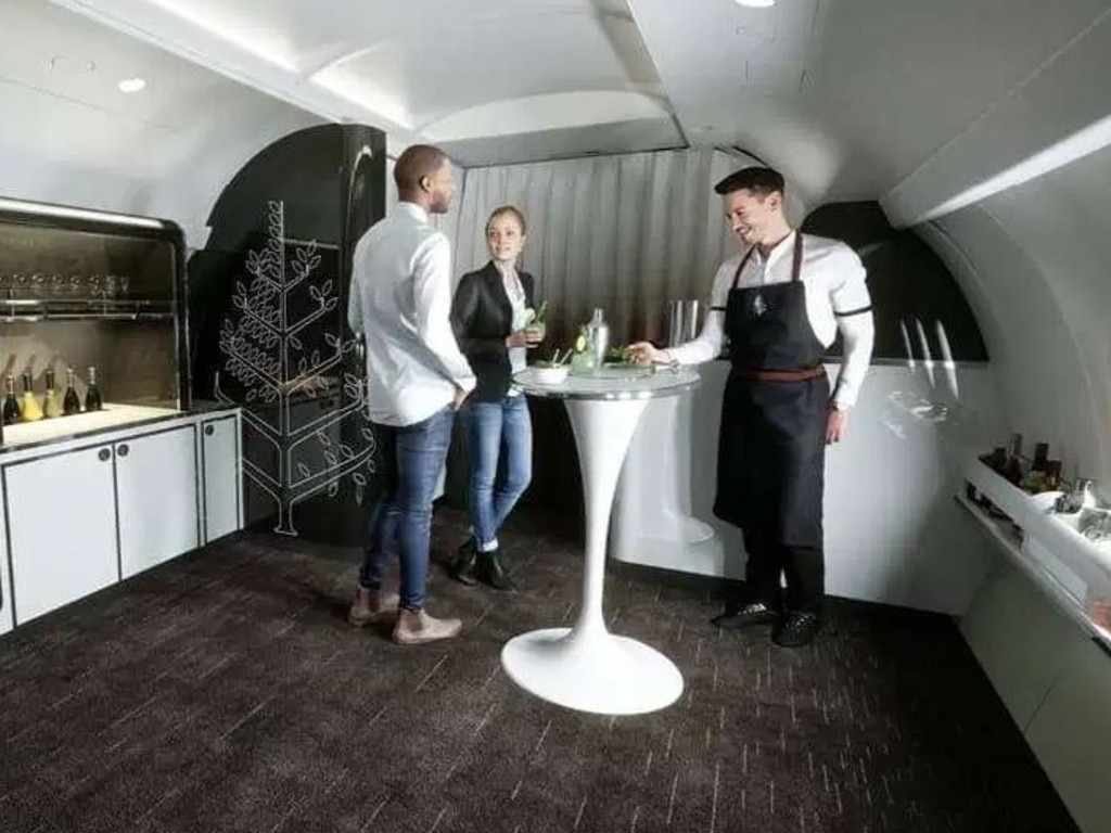 On-board the private aircraft. Picture: Four Seasons