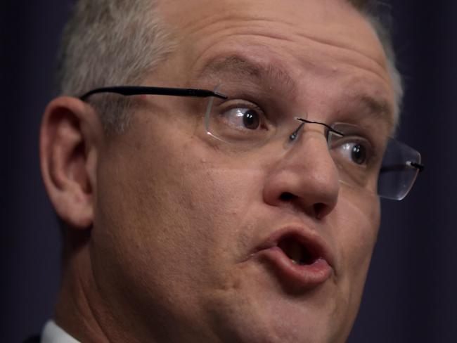 Australian Treasurer Scott Morrison Scott Morrison speaks during a press conference at Parliament House in Canberra, Wednesday, April 20, 2016. (AAP Image/Lukas Coch) NO ARCHIVING