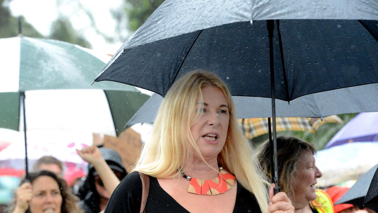 Mandy Nolan at the March 4 Justice event in Mullumbimby on Monday, March 15, 2021. Picture: Liana Boss