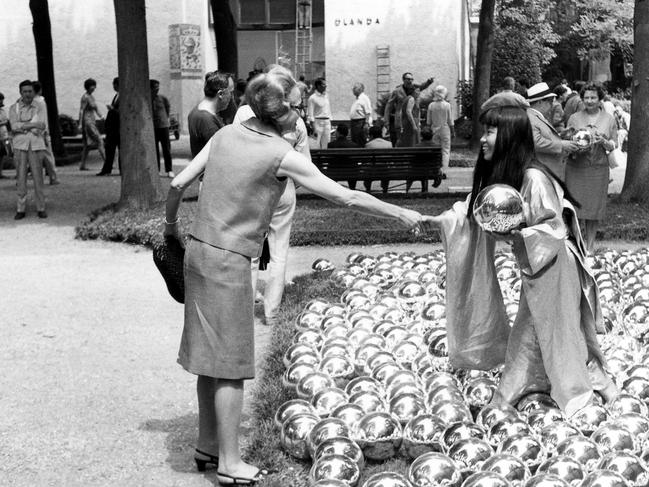 Yayoi Kusama’s Narcissus Garden 1966 at the 33rd Venice Biennale.