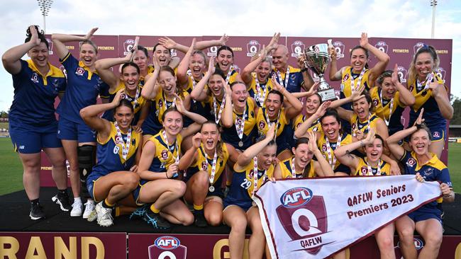 Bond University Bull Sharks won the women's league grand final for the QAFL. Picture: Supplied