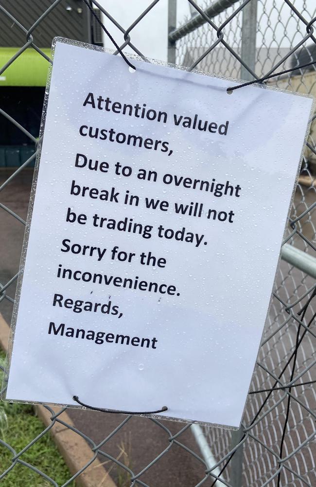 Mitchells Adventure at Berrimah was closed on Friday after the break-in. Picture: Riley Walter