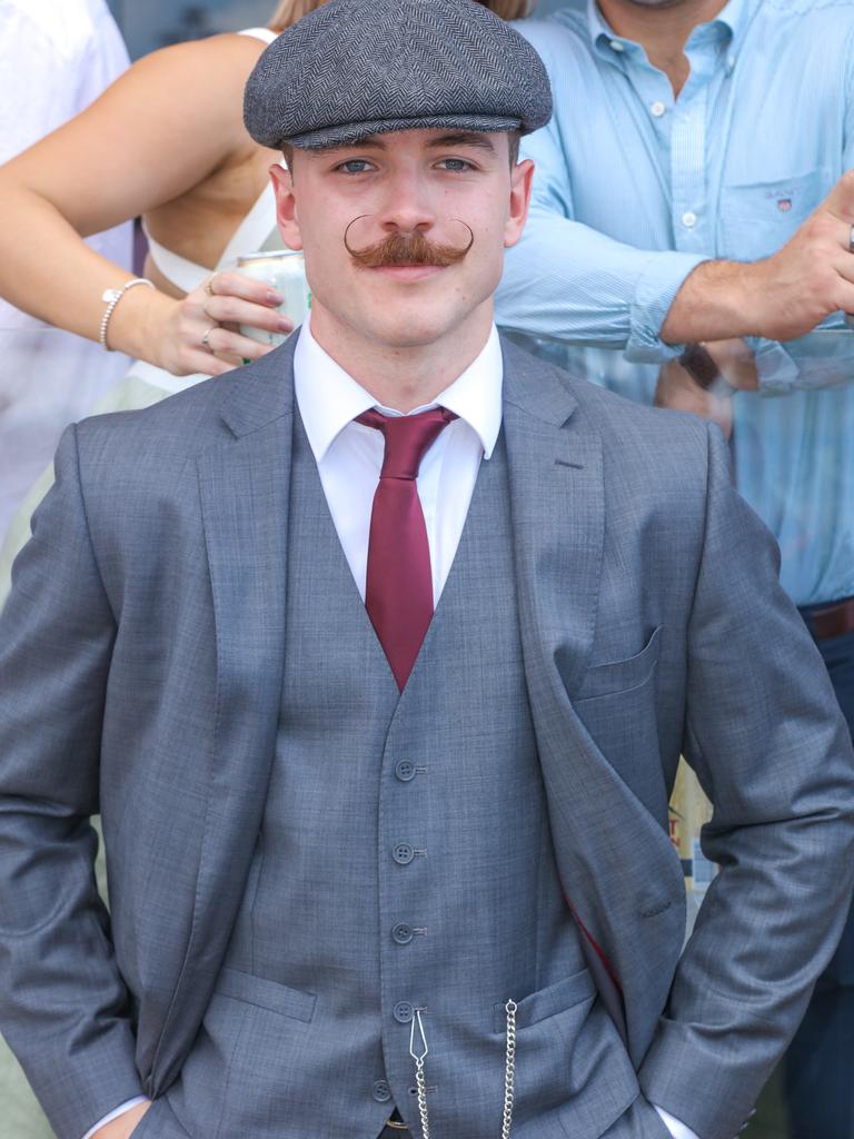 Having a ball at The Great Northern Darwin Cup at Fannie Bay Turf Club is Thomas Clarke-Kelly. Picture: Glenn Campbell