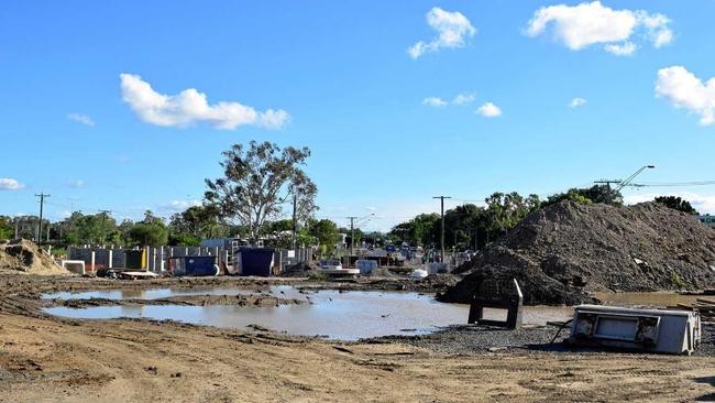 Construction at the Aldi site on Gladstone Rd. Picture: Aden Stokes