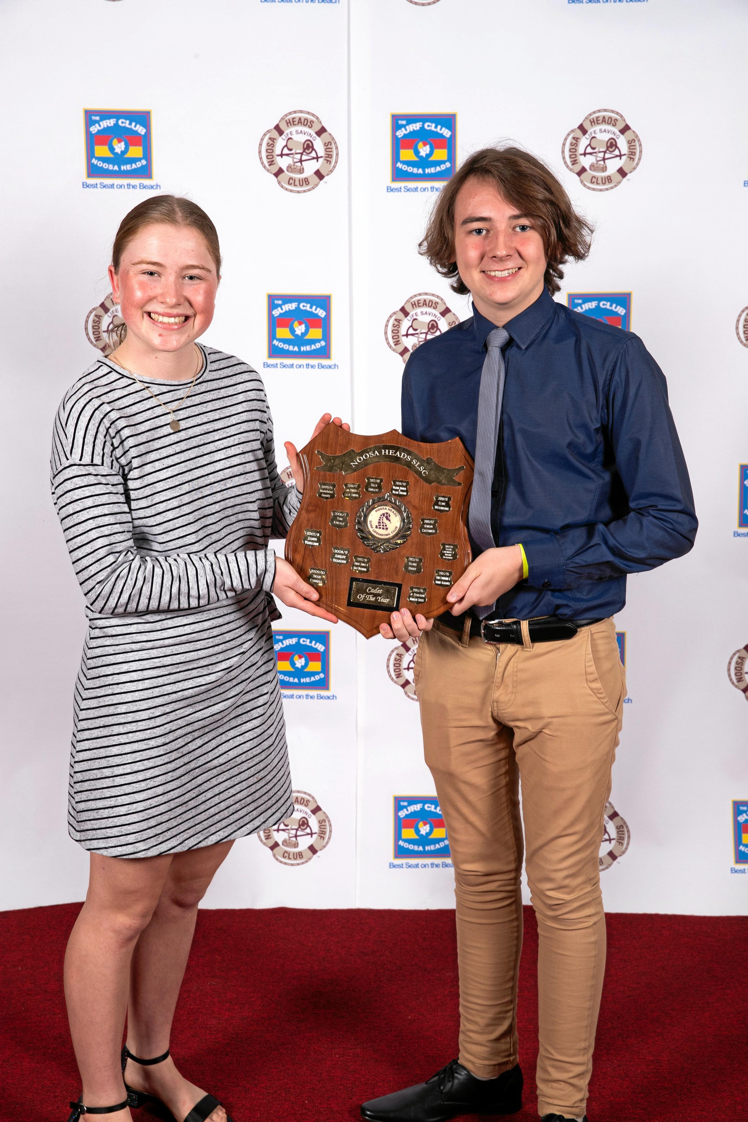 Cadet of the Year, Majayha Hamblin and Billy Goulding. Picture: Contributed