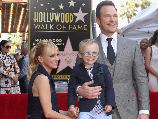 The family seemed all smiles earlier this year at Chris Pratt’s Walk Of Fame Star ceremony. Photo: Jesse Grant/Getty Images