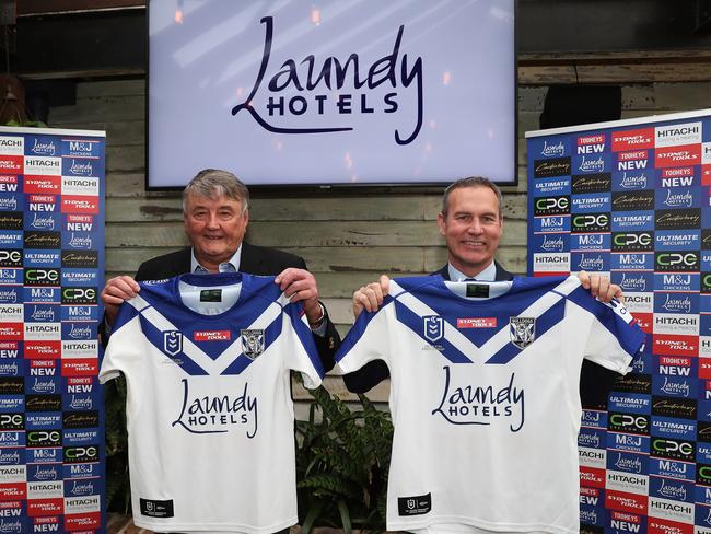 Laundy Hotels owner Arthur Laundy (L) is hitting the road to help the club secure some young talent. Picture: Brett Costello