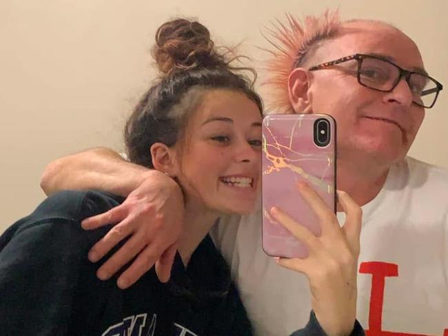 Steven Riley, who has been diagnosed with terminal liver cancer, with his daughter Georgia Scott-Riley. Picture: Supplied ,