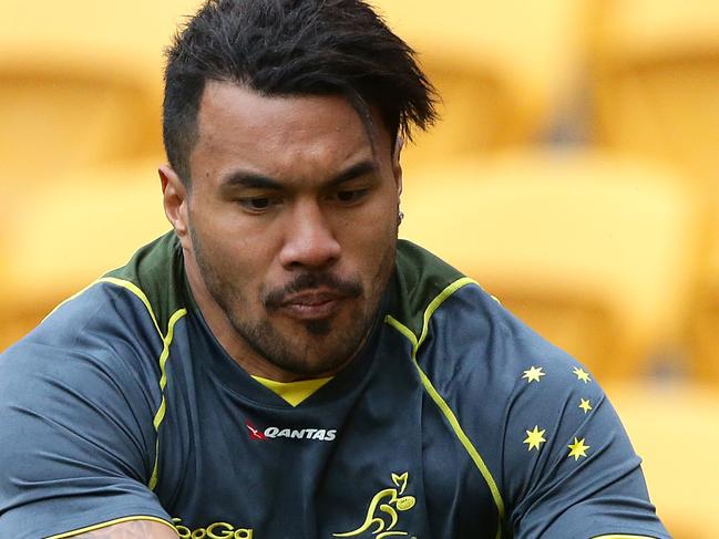 Digby Ioane. The Wallabies training at Suncorp Stadium before this weekends clash with the Lions.  Pic Peter Wallis