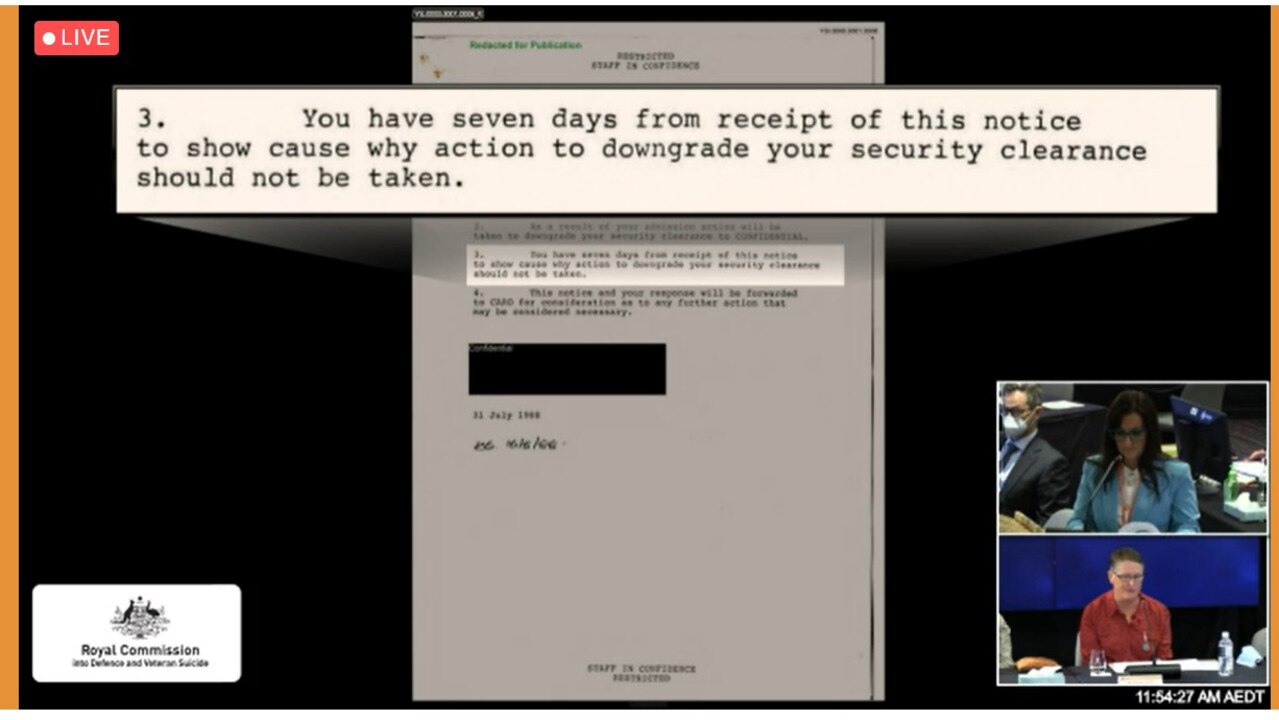 Evidence supplied by Ms Sillett at the Royal Commission into Defence and Veteran Suicide.