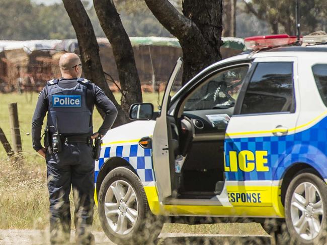 Police pull over and investigate every Toyota Land cruiser. The father and Son fugitives still on the run and maybe somewhere in the state. Picture: Jason Edwards