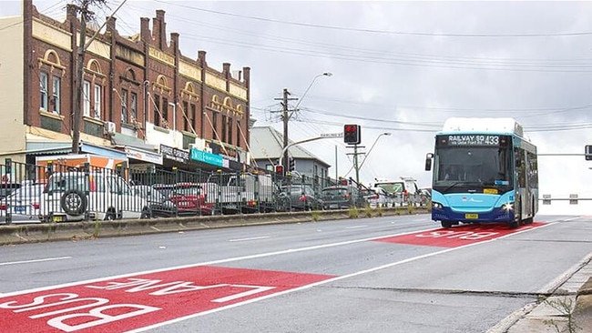 The bus lane was installed by Transport for NSW.