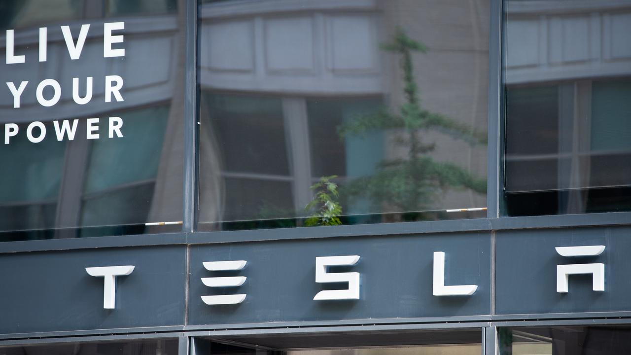 Tesla shares slipped 4.9 per cent to $US679.40 ($A858) in pre-market trading. Picture: Saul Loeb/AFP