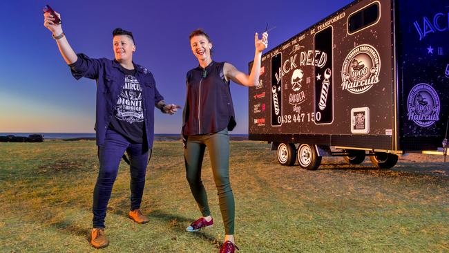 Teresa Reed and Danielle Hannah from 1000 Haircuts for the Homeless. Photo: Marty Pouwelse