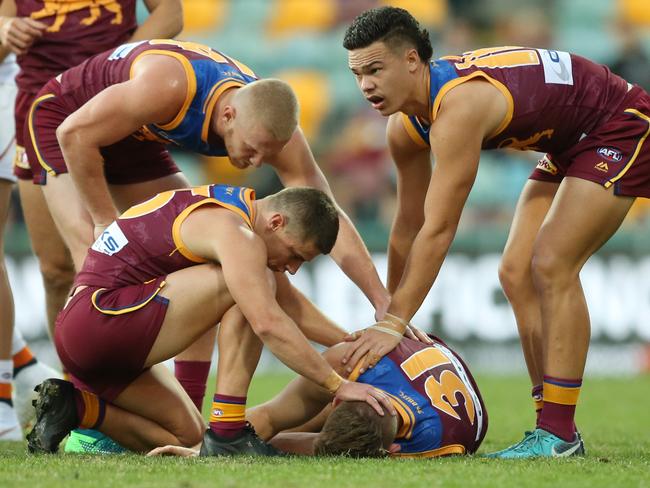 Harris Andrews’ absence has given Walker an opportunity to press his case in the Brisbane defence. Picture: Getty Images