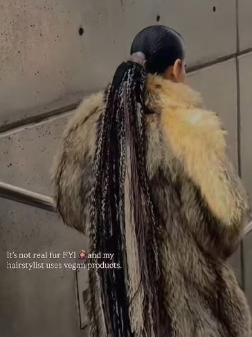 And that it wasn't real fur. Picture: Instagram/Carina Mirabile