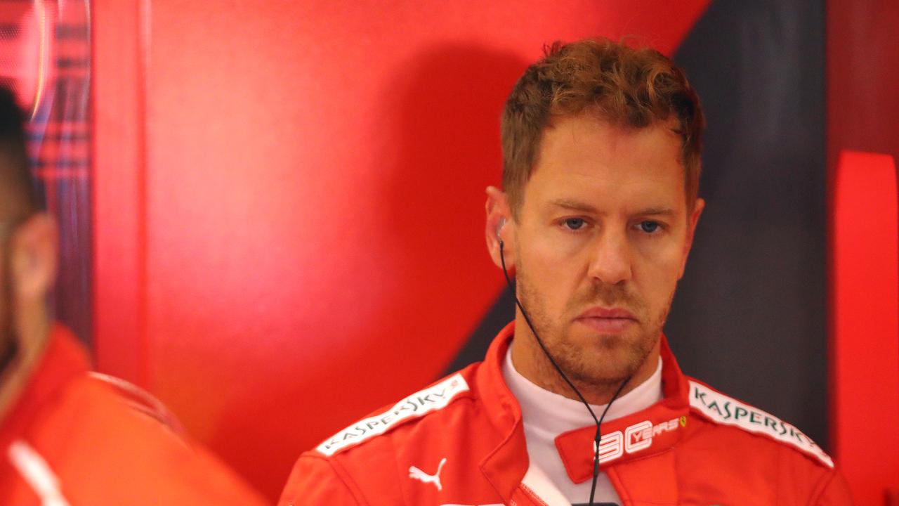 Sebastian Vettel qualified second, but slumped to fourth behind both Mercedes.