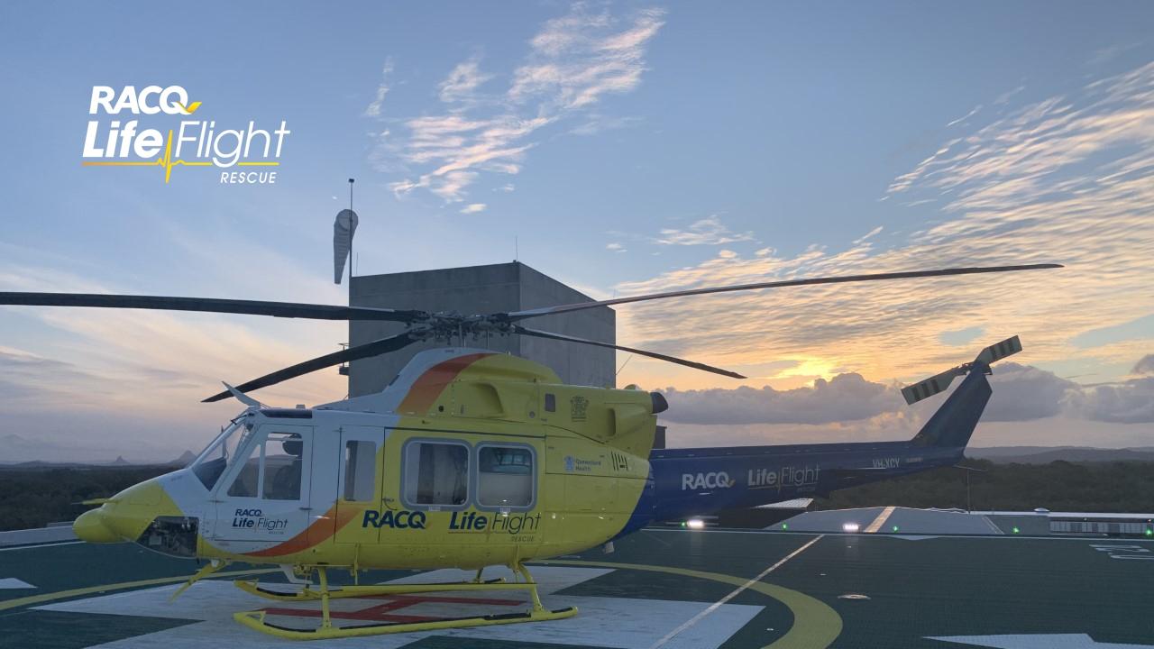 RACQ LifeFlight generic. helicopter. Rescue helicopter. airlift.