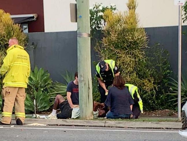 Broncos star Ezra Mam tested positive to a roadside drug test and was hospitalised after being involved in a car crash in Brisbane on Friday night. Picture: Supplied