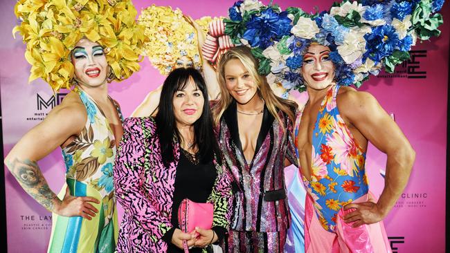 Sonia Stradiotto and Portia Large at the opening night of Priscilla: Queen Of The Desert at The Star Gold Coast on Thursday. Pictures: Kenn Santos