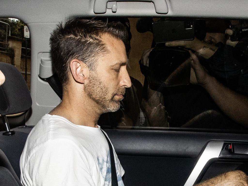 Robert Crawford arrives at Ipswich Police Station after his arrest in 2024. Picture: Nigel Hallett