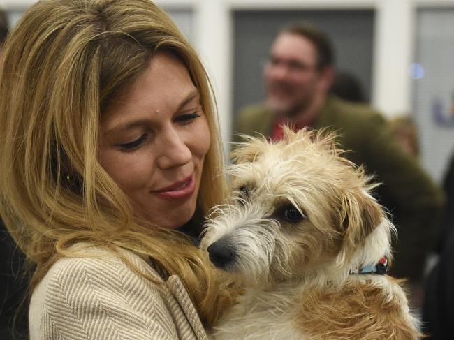 Carrie Symonds and Boris Johnson’s child is due in two months. Picture: AFP