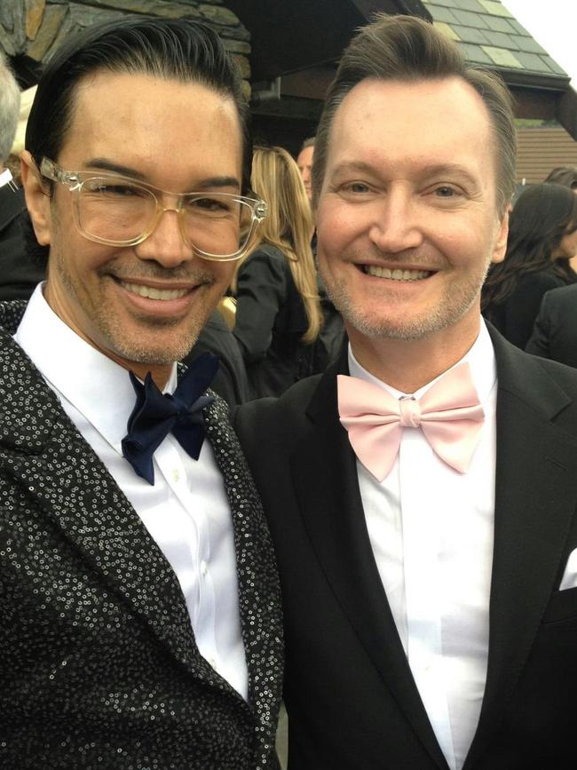 Hair stylist Brad Ngata and his partner Glenn Chaplin. Picture: Supplied