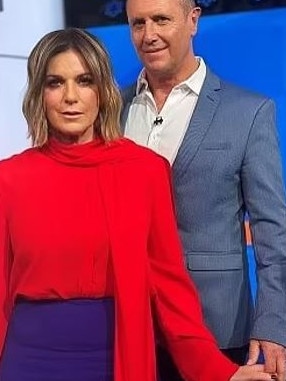 Morning Show hosts Kylie Gillies and Larry Emdur parody the royals’ photo. Picture: Instagram