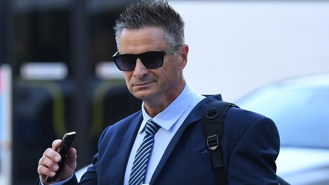Cuoco arriving at Downing Centre for his sentence on drug supply charges. Picture: Joel Carrett