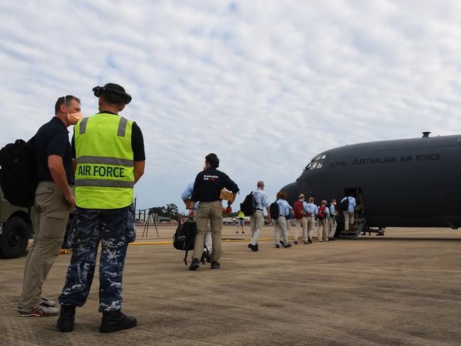 AUSMAT Bravo team are headed to PNG today to assist in the COVID-19 response efforts. Picture Katrina Bridgeford.