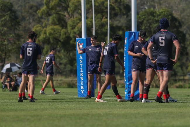 TAS First XV rugby action between St Columban's and Canterbury on Saturday, May 24, 2025. Picture Stephen Archer.