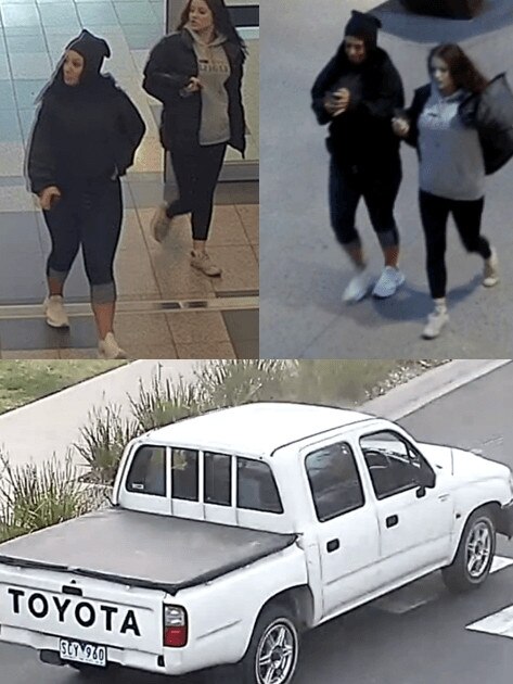 Police have released images of two women they wish to speak to and the vehicle that was allegedly stolen.