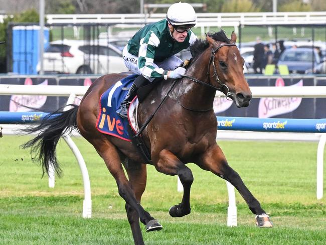 Growing Empire ridden by Mark Zahra wins the ive > McNeil Stakes at Caulfield Racecourse on August 31, 2024 in Caulfield, Australia. (Photo by Reg Ryan/Racing Photos via Getty Images)