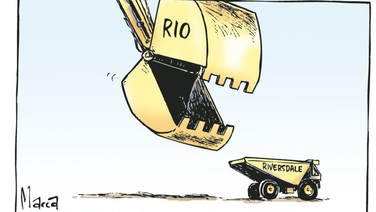 Rio lost $3.9bn buying Riversdale Mining in 2010. Illustration: Macca