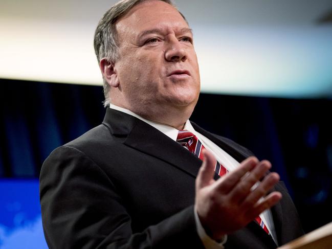 Secretary of State Mike Pompeo. Picture: AP