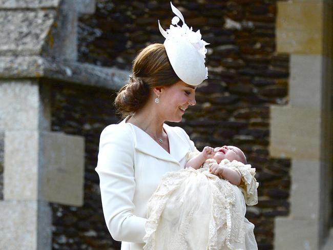 Catherine, Duchess of Cambridge at Princess Charlotte’s christening in 2015. Picture: Getty