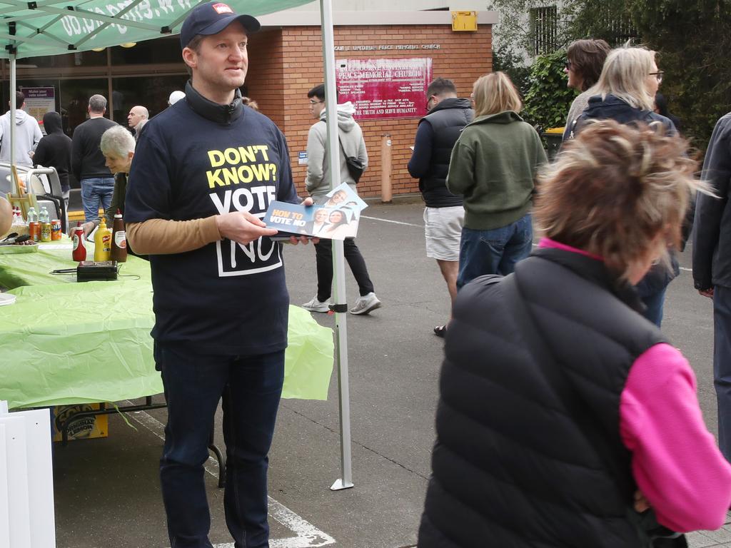 The East Melbourne polling venue is one of more than 7100 polling places around Australia. Picture: NCA NewsWire / David Crosling