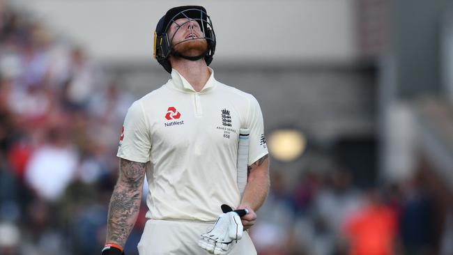 No heroics, but some sportsmanship from Ben Stokes. Picture: AFP