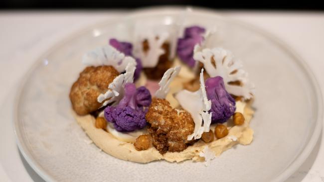 The cauliflower and chickpea dish. Picture: Monique Harmer