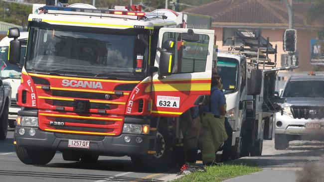 Home engulfed by fire at Advancetown. Picture: Mike Batterham/Archive