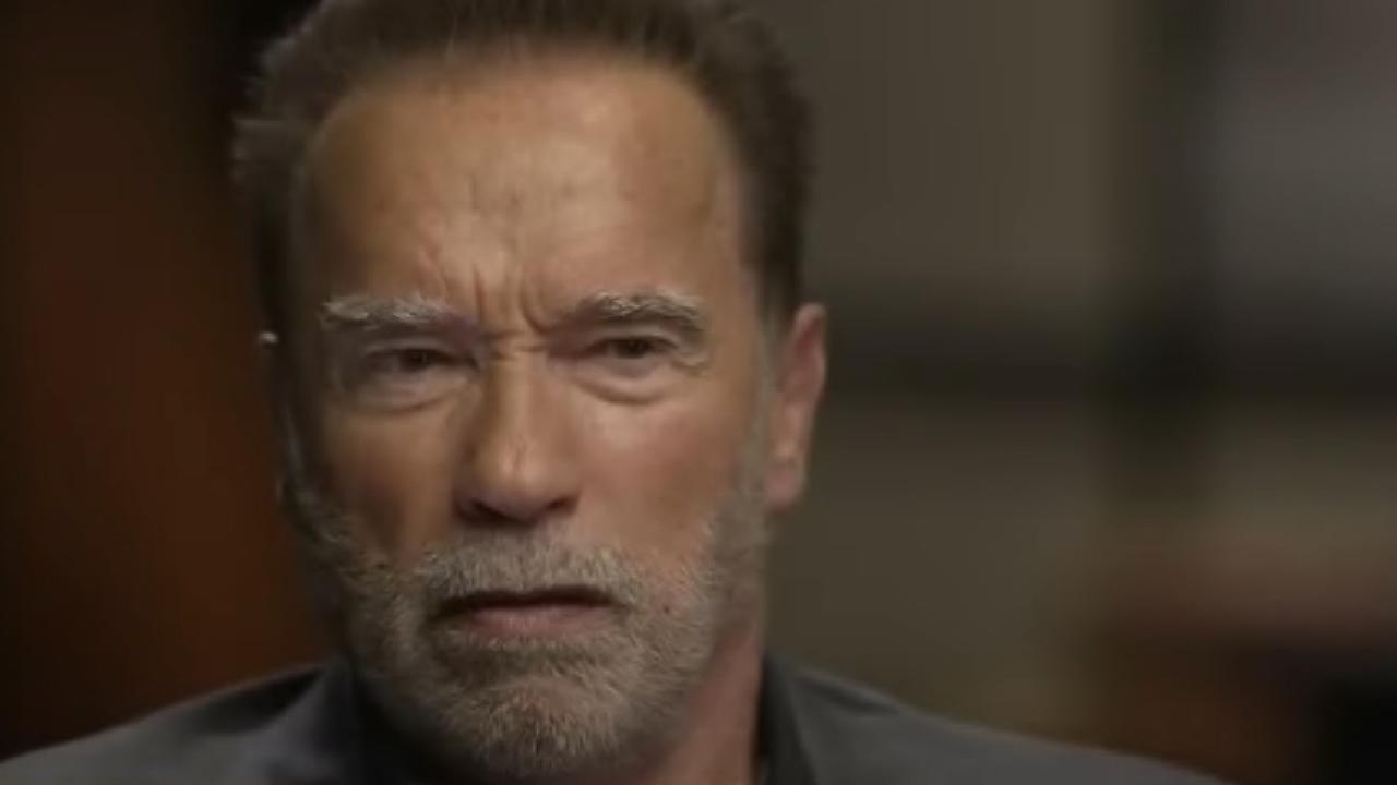 Former Republican governor Arnold Schwarzenegger during the interview. Picture: CNN