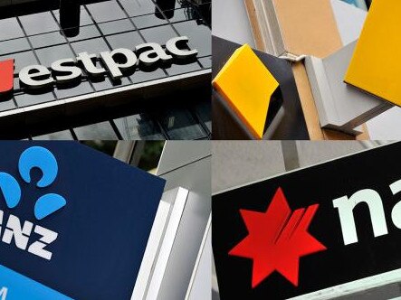 The big four bank logos.